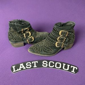 Lavorazione Artigianale Gold Studded Booties Sz. 7